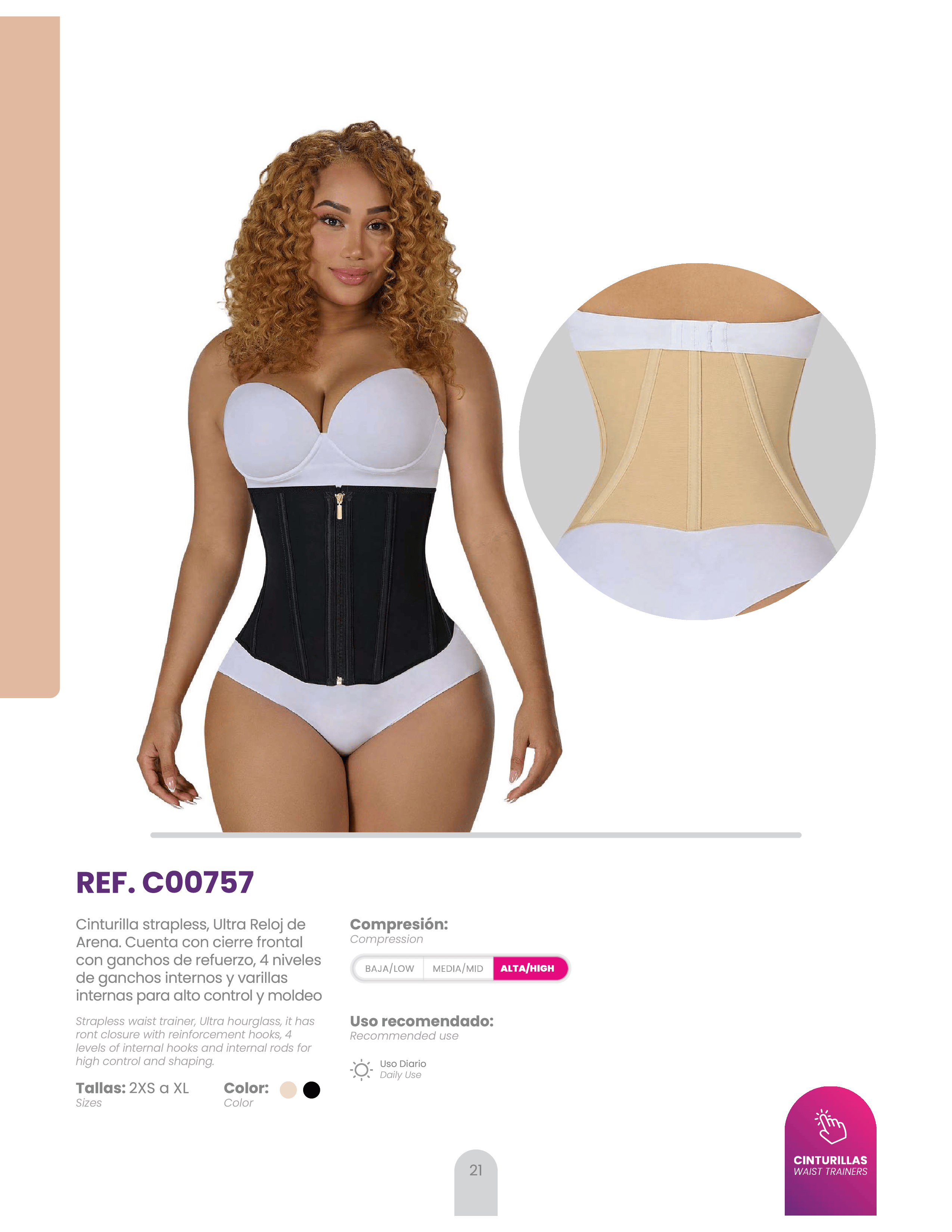 Strapless Waist Trainer Ultra Hourglass | REF. C00757