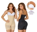 Strapless silicone faja front and back view