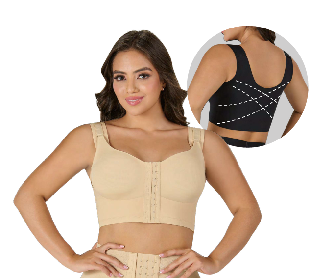 Flexi control bra front and back view